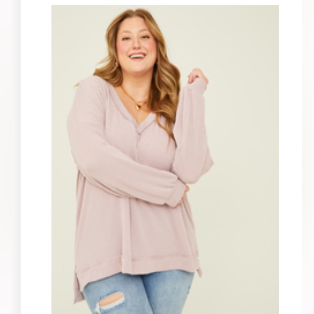 🌼🌼🌼New With Tags 🌼Light Mauve Oversized Top, Size A 🌼🌼🌼